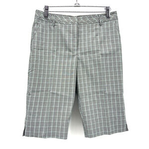 Cutter Buck Golf Shorts DryTech Mint Plaid Size 2 Quick‎ Dry Walk Pickleball NWT